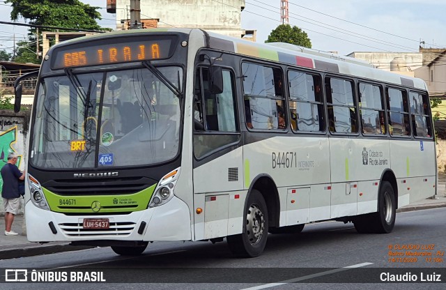 Auto Viação Três Amigos B44671 na cidade de Rio de Janeiro, Rio de Janeiro, Brasil, por Claudio Luiz. ID da foto: 8371981.