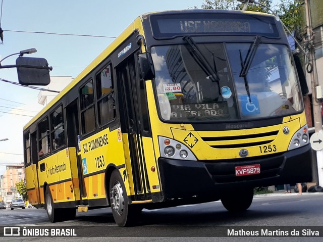 Viação Sul Fluminense 1253 na cidade de Volta Redonda, Rio de Janeiro, Brasil, por Matheus Martins da Silva. ID da foto: 8371236.