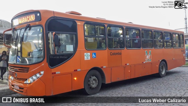 Viação Santo Ângelo 18047 na cidade de Curitiba, Paraná, Brasil, por Lucas Weber Calizario. ID da foto: 8370550.