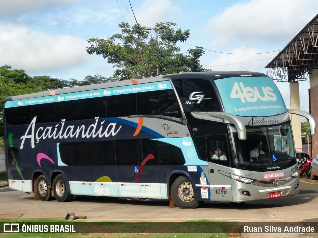 Viação Açailândia 1096 na cidade de Imperatriz, Maranhão, Brasil, por Ruan Silva Andrade. ID da foto: 8370377.