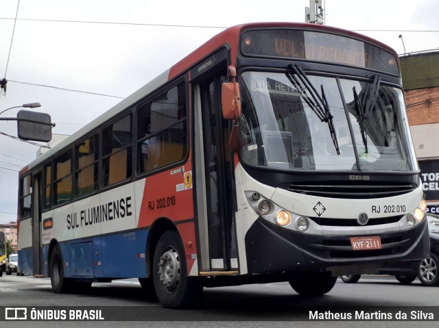 Viação Sul Fluminense RJ 202.010 na cidade de Volta Redonda, Rio de Janeiro, Brasil, por Matheus Martins da Silva. Número da foto: #8371195.