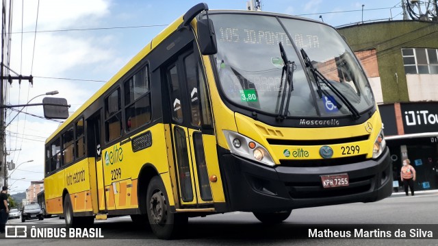 Viação Elite 2299 na cidade de Volta Redonda, Rio de Janeiro, Brasil, por Matheus Martins da Silva. Número da foto: #8371200.