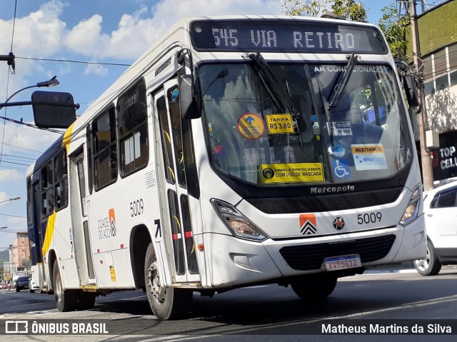 Viação Cidade do Aço 5009 na cidade de Volta Redonda, Rio de Janeiro, Brasil, por Matheus Martins da Silva. Número da foto: #8371224.