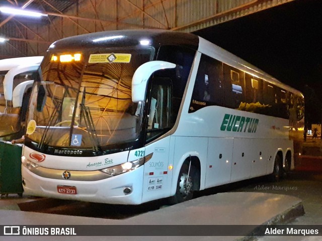 Eucatur - Empresa União Cascavel de Transportes e Turismo 4721 na cidade de Vilhena, Rondônia, Brasil, por Alder Marques. ID da foto: 8375201.