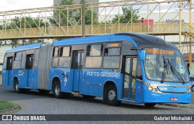 VCG - Viação Campos Gerais 1349 na cidade de Ponta Grossa, Paraná, Brasil, por Gabriel Michalski. ID da foto: 8374624.