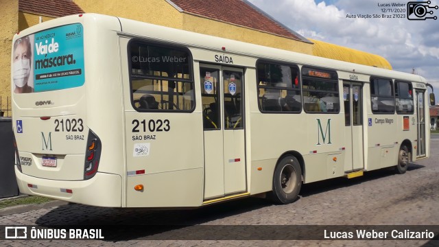 Auto Viação São Braz 21023 na cidade de Curitiba, Paraná, Brasil, por Lucas Weber Calizario. ID da foto: 8373982.