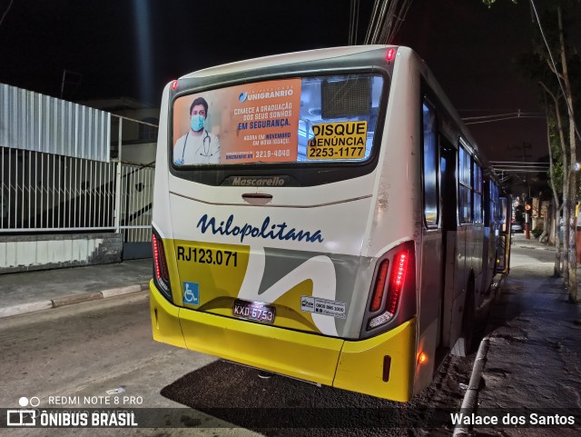 Viação Nilopolitana RJ 123.071 na cidade de Nilópolis, Rio de Janeiro, Brasil, por Walace dos Santos. Número da foto: #8373157.