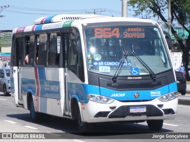 Auto Viação Jabour D86018 na cidade de Rio de Janeiro, Rio de Janeiro, Brasil, por Jorge Gonçalves. ID da foto: 8376991.