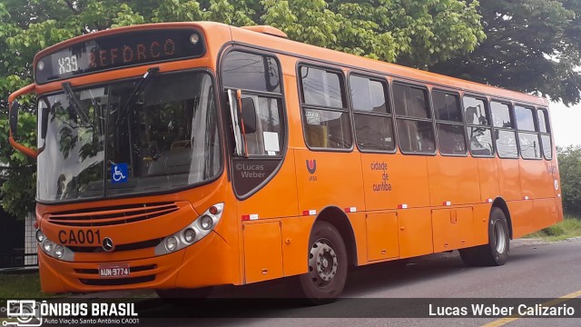 Auto Viação Santo Antônio CA001 na cidade de Curitiba, Paraná, Brasil, por Lucas Weber Calizario. ID da foto: 8375869.