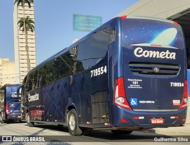 Viação Cometa 719554 na cidade de Santos, São Paulo, Brasil, por Guilherme Silva. ID da foto: 8376926.