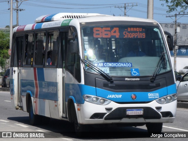 Auto Viação Jabour D86336 na cidade de Rio de Janeiro, Rio de Janeiro, Brasil, por Jorge Gonçalves. ID da foto: 8376903.