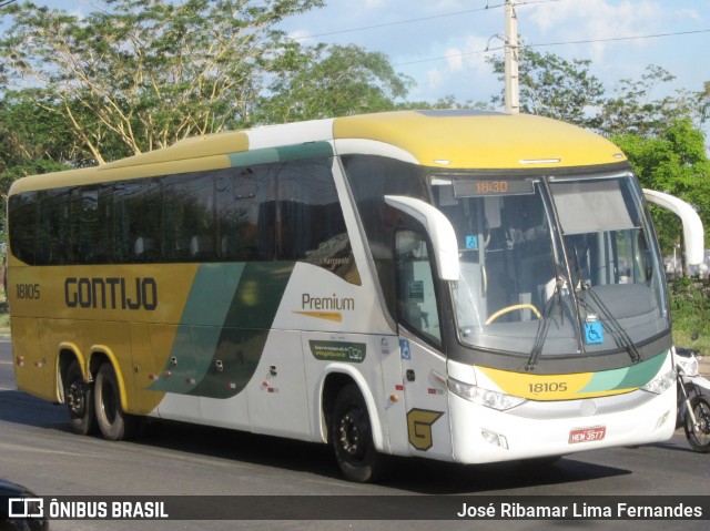 Empresa Gontijo de Transportes 18105 na cidade de Teresina, Piauí, Brasil, por José Ribamar Lima Fernandes. Número da foto: #8378407.