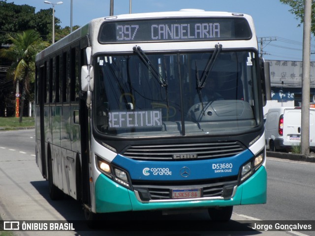Transportes Campo Grande D53680 na cidade de Rio de Janeiro, Rio de Janeiro, Brasil, por Jorge Gonçalves. Número da foto: #8380037.
