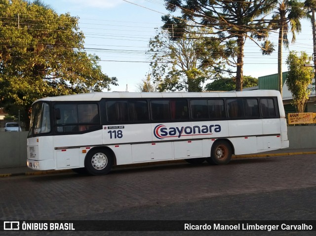 Sayonara - Auto Viação Monte Alverne 118 na cidade de Rio Pardo, Rio Grande do Sul, Brasil, por Ricardo Manoel Limberger Carvalho. ID da foto: 8379133.