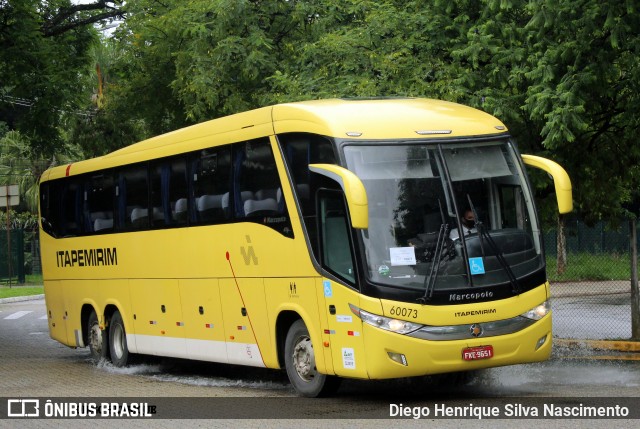 Viação Itapemirim 60073 na cidade de São Paulo, São Paulo, Brasil, por Diego Henrique. ID da foto: 8380645.