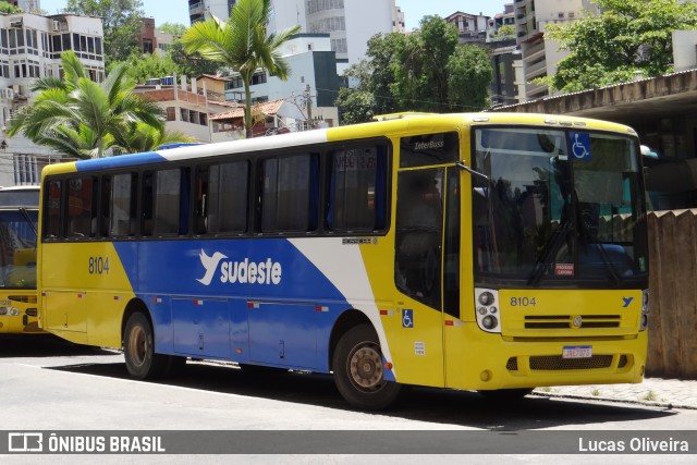 Viação Sudeste 8104 na cidade de Cachoeiro de Itapemirim, Espírito Santo, Brasil, por Lucas Oliveira. ID da foto: 8379311.