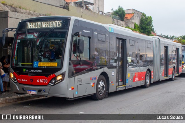Express Transportes Urbanos Ltda 4 8708 na cidade de São Paulo, São Paulo, Brasil, por Lucas Sousa. Número da foto: #8380603.