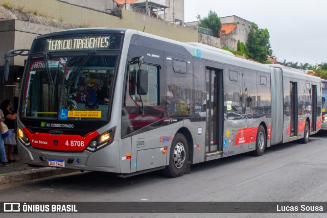 Express Transportes Urbanos Ltda 4 8708 na cidade de São Paulo, São Paulo, Brasil, por Lucas Sousa. ID da foto: 8380603.