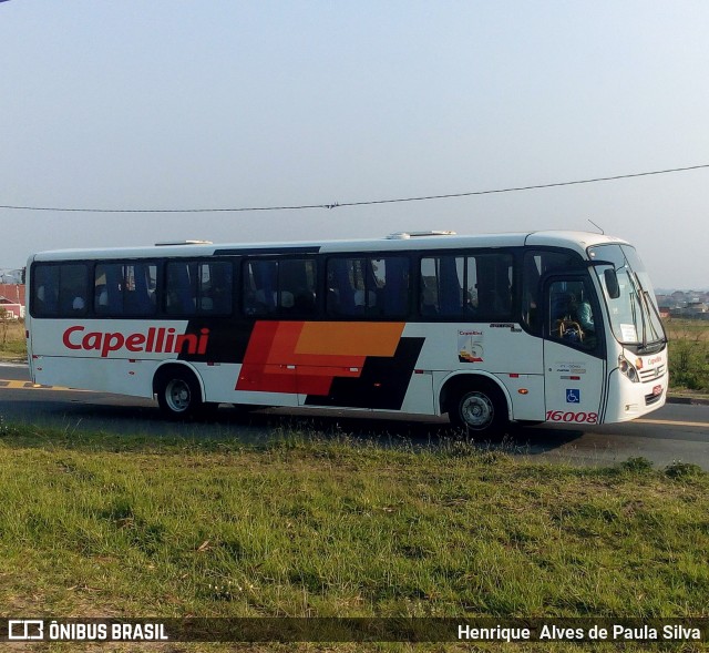 Transportes Capellini 16008 na cidade de Campinas, São Paulo, Brasil, por Henrique Alves de Paula Silva. ID da foto: 8380654.