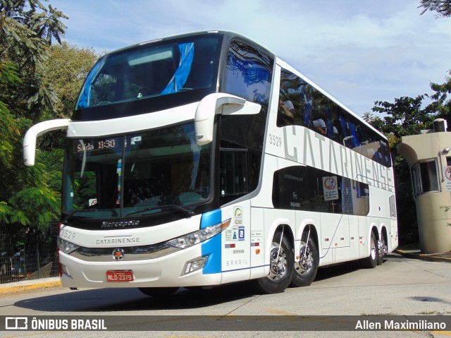 Auto Viação Catarinense 3529 na cidade de São Paulo, São Paulo, Brasil, por Allen Maximiliano. Número da foto: #8380184.