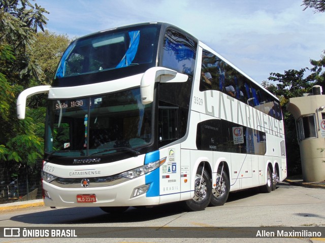 Auto Viação Catarinense 3529 na cidade de São Paulo, São Paulo, Brasil, por Allen Maximiliano. ID da foto: 8380184.