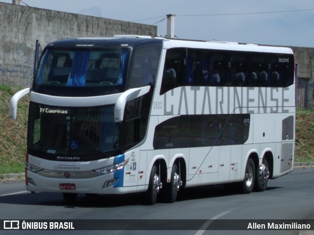 Auto Viação Catarinense 3522 na cidade de São Paulo, São Paulo, Brasil, por Allen Maximiliano. ID da foto: 8380189.