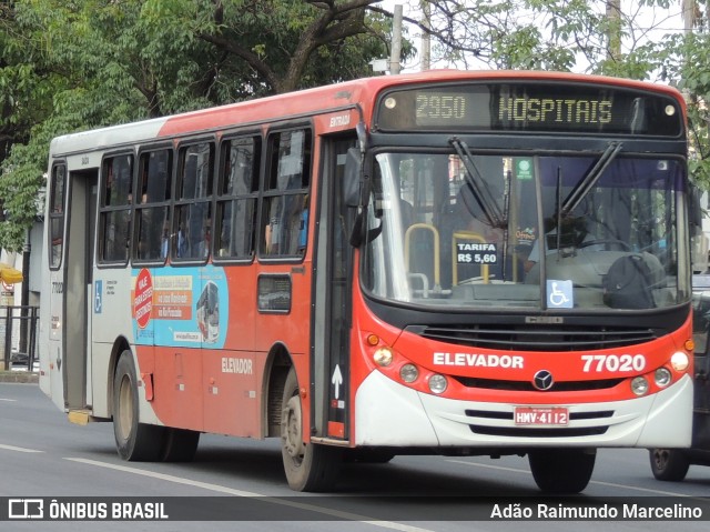 Eldorado Transportes 77020 na cidade de Belo Horizonte, Minas Gerais, Brasil, por Adão Raimundo Marcelino. ID da foto: 8384208.