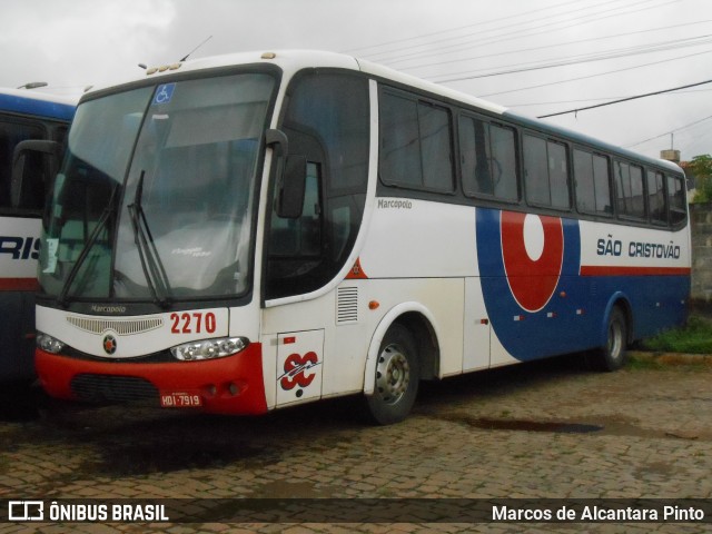 Viação São Cristóvão 2270 na cidade de Lavras, Minas Gerais, Brasil, por Marcos de Alcantara Pinto. Número da foto: #8383048.