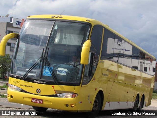 Viação Itapemirim 5805 na cidade de Caruaru, Pernambuco, Brasil, por Lenilson da Silva Pessoa. ID da foto: 8383500.