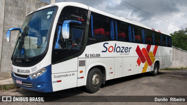 Solazer Transportes e Turismo 3001 na cidade de Barra Mansa, Rio de Janeiro, Brasil, por Danilo  Ribeiro. Número da foto: #8383220.