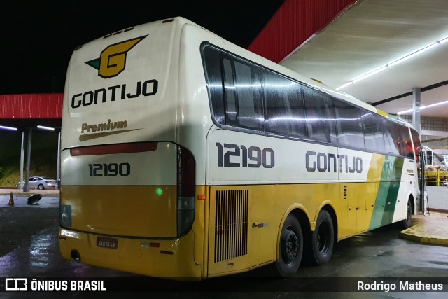 Empresa Gontijo de Transportes 12190 na cidade de João Monlevade, Minas Gerais, Brasil, por Rodrigo Matheus. ID da foto: 8383770.