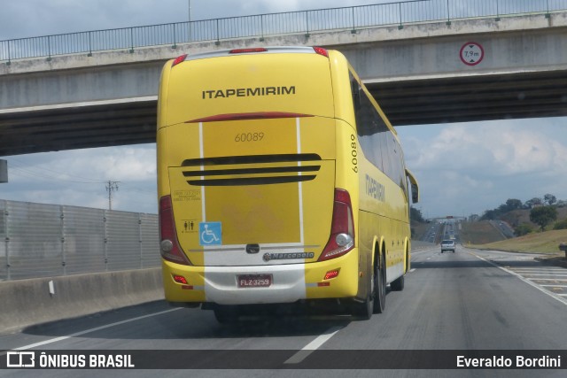 Viação Itapemirim 60089 na cidade de São José dos Campos, São Paulo, Brasil, por Everaldo Bordini. ID da foto: 8382340.