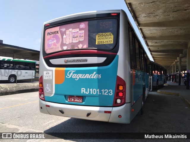 Auto Ônibus Fagundes RJ 101.123 na cidade de Niterói, Rio de Janeiro, Brasil, por Matheus Mikaimitis . ID da foto: 8334617.