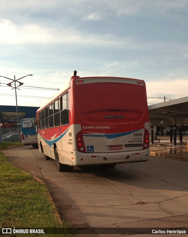 Jaguar Transportes Urbanos 3959 na cidade de Campo Grande, Mato Grosso do Sul, Brasil, por Carlos Henrique. ID da foto: 8386140.