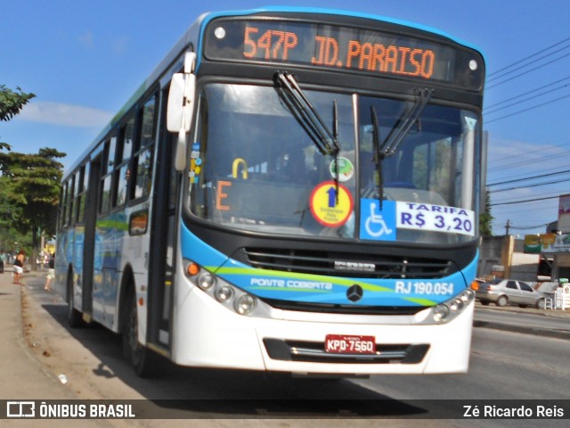 Viação Ponte Coberta RJ 190.054 na cidade de Rio de Janeiro, Rio de Janeiro, Brasil, por Zé Ricardo Reis. Número da foto: #8384747.
