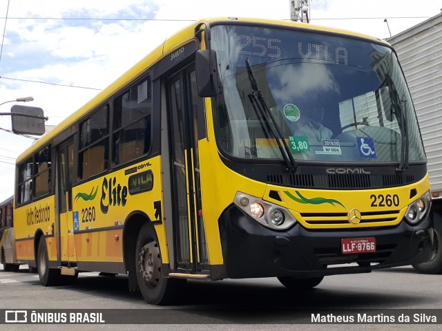 Viação Elite 2260 na cidade de Volta Redonda, Rio de Janeiro, Brasil, por Matheus Martins da Silva. ID da foto: 8385781.