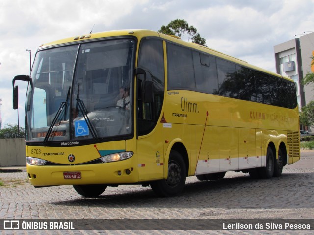 Viação Itapemirim 8703 na cidade de Caruaru, Pernambuco, Brasil, por Lenilson da Silva Pessoa. Número da foto: #8385945.
