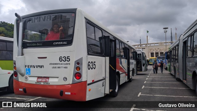 Viação Fervima 635 na cidade de São Paulo, São Paulo, Brasil, por Gustavo Oliveira. ID da foto: 8386411.