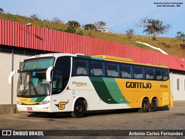 Empresa Gontijo de Transportes 14390 na cidade de João Monlevade, Minas Gerais, Brasil, por Antonio Carlos Fernandes. ID da foto: 8384503.