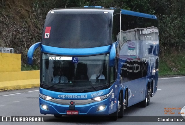 Expresso do Sul 419308 na cidade de Piraí, Rio de Janeiro, Brasil, por Claudio Luiz. Número da foto: #8386677.