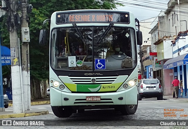 Viação Falcão RJ 179.013 na cidade de Quatis, Rio de Janeiro, Brasil, por Claudio Luiz. ID da foto: 8386531.