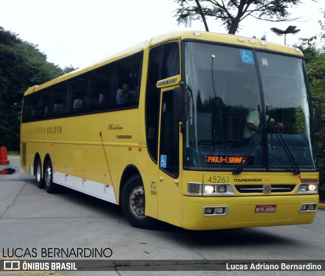 Viação Itapemirim 45261 na cidade de São Paulo, São Paulo, Brasil, por Lucas Adriano Bernardino. ID da foto: 8387557.