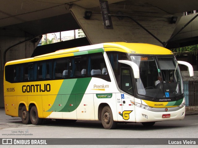 Empresa Gontijo de Transportes 19385 na cidade de Belo Horizonte, Minas Gerais, Brasil, por Lucas Vieira. ID da foto: 8387848.