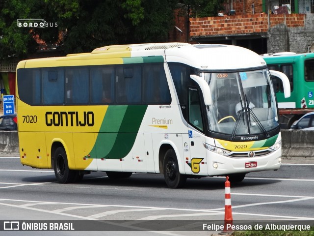 Empresa Gontijo de Transportes 7020 na cidade de Salvador, Bahia, Brasil, por Felipe Pessoa de Albuquerque. ID da foto: 8389646.