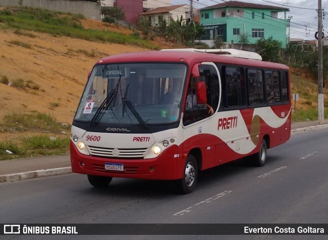 Viação Pretti 9600 na cidade de Cariacica, Espírito Santo, Brasil, por Everton Costa Goltara. Número da foto: #8391976.