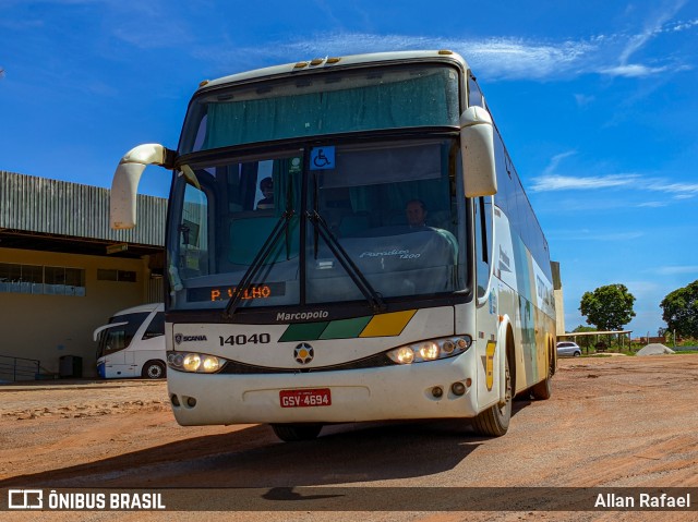 Empresa Gontijo de Transportes 14040 na cidade de Cáceres, Mato Grosso, Brasil, por Allan Rafael. Número da foto: #8392444.