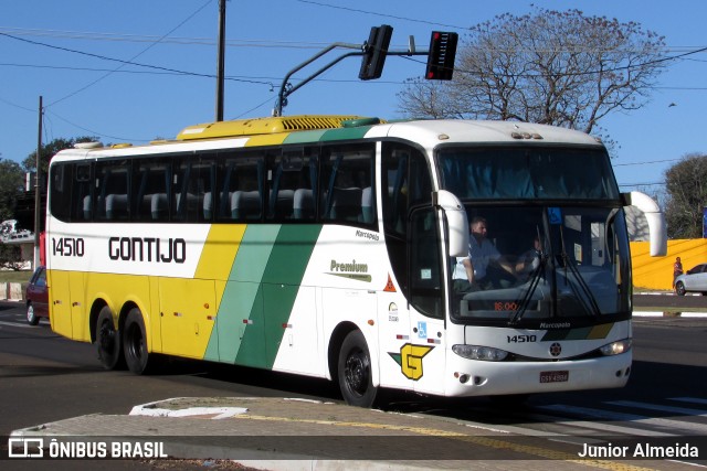 Empresa Gontijo de Transportes 14510 na cidade de Foz do Iguaçu, Paraná, Brasil, por Junior Almeida. ID da foto: 8391657.