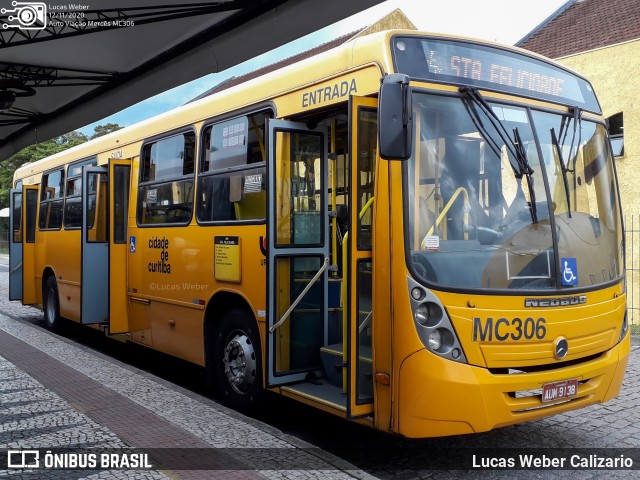 Auto Viação Mercês MC306 na cidade de Curitiba, Paraná, Brasil, por Lucas Weber Calizario. ID da foto: 8390512.