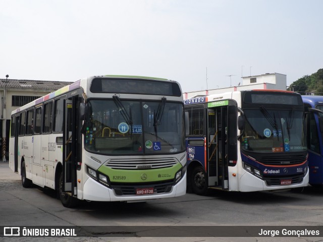 Viação Ideal B28589 na cidade de Rio de Janeiro, Rio de Janeiro, Brasil, por Jorge Gonçalves. Número da foto: #8392587.