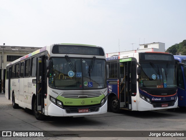 Viação Ideal B28589 na cidade de Rio de Janeiro, Rio de Janeiro, Brasil, por Jorge Gonçalves. ID da foto: 8392587.